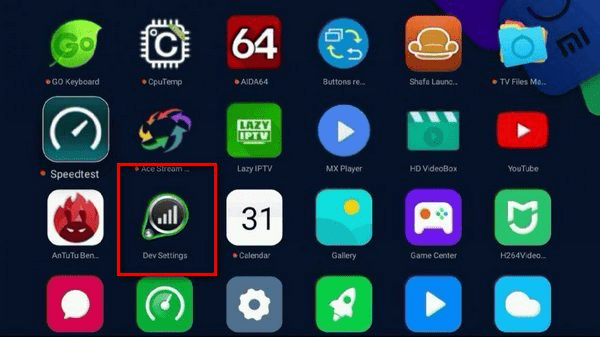 Приложение StartSettings, установленное на телевизор Ксиаоми Ми ТВ